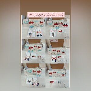 Kids Star and Bow Earring Set